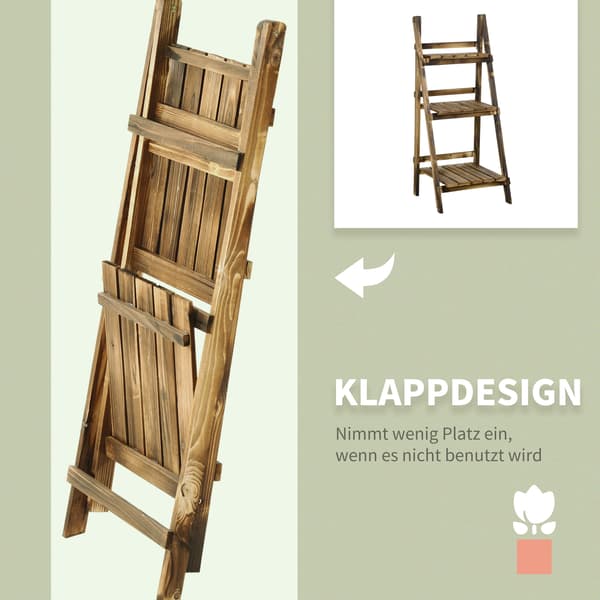 Växtstativ, 40x37x93 cm, Brun