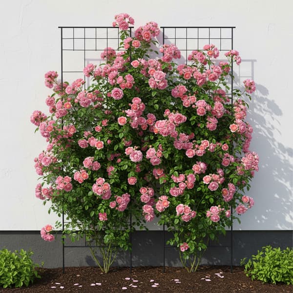 Trellis sæt 193x58x1 cm sort stål, Kodustaar