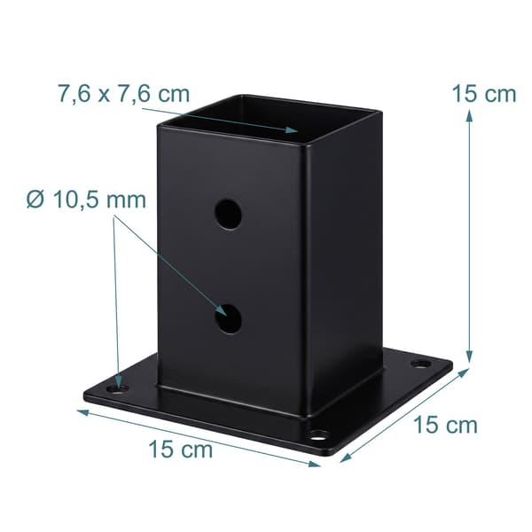 Galvaniserade stolpskor, 4-pack, Kodustaar
