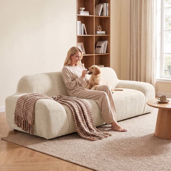 3-sits soffa 244x95x70 cm krämvit