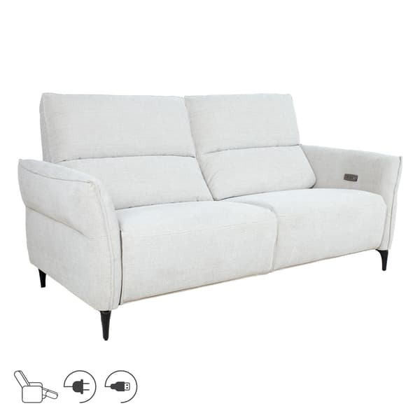 Lænestol Sofa MIAMI 199x92x99 cm Beige Elektrisk Mekanisme