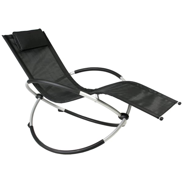 Aurinkotuoli 77x145x86 cm Musta