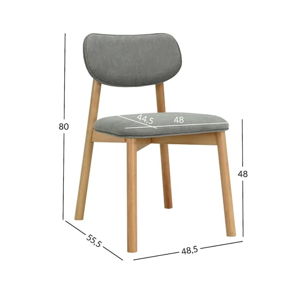 Stol Gardenia 48,5x55,5x80 cm Grå