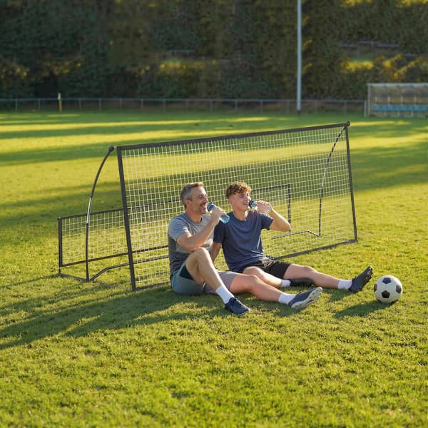 Fodbold Rebounder 2-i-1 Dobbeltsidet Foldbar 200x94 cm sort