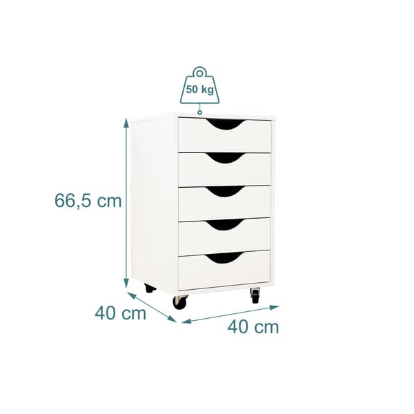 Lådskåp, 5 lådor, Förvaring, Kodustaar