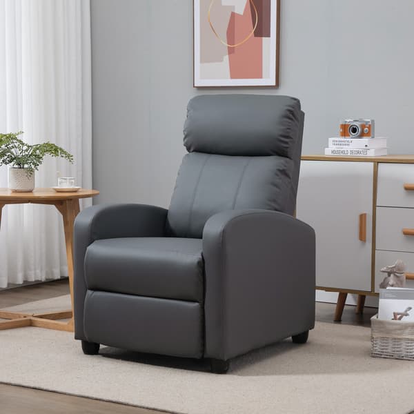 Lænestol med vippefunktion og vibrationsmassage 68x88x98 cm grå
