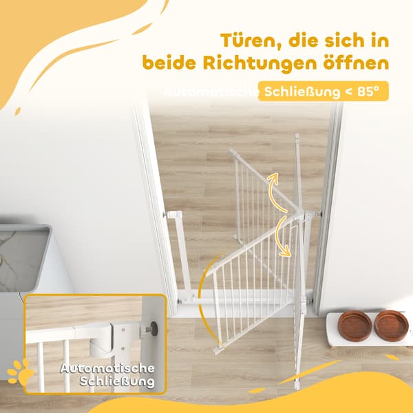 Trappegitter 76x76 cm Hvid Stål