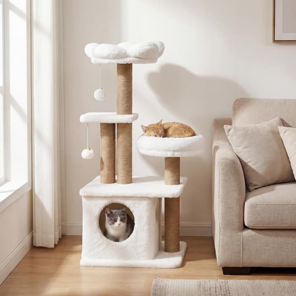 Kattetræstårn 96 cm 44,5x39 cm grå