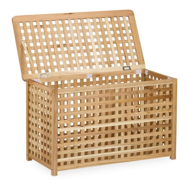 Tvättkorg 47x78x48 cm Beige Trä, Kodustaar
