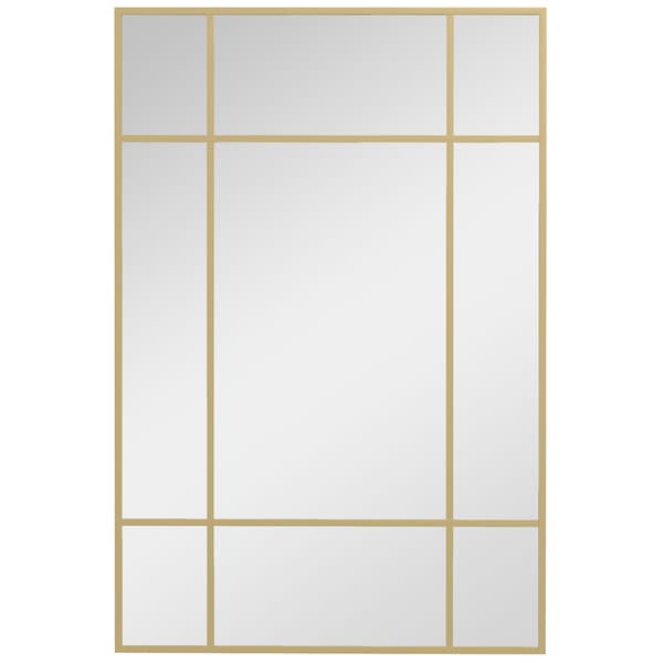 Vægspejl 90x2x60 cm Guld Metalramme