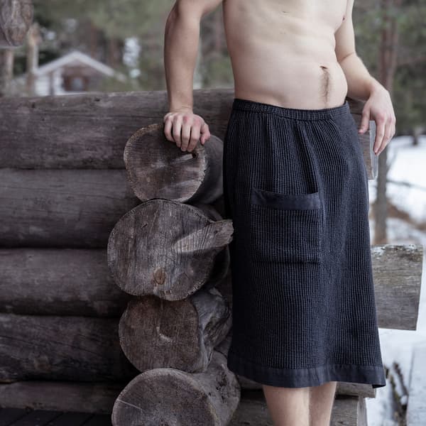 Håndklæde 70x145 cm Grå Bomuld