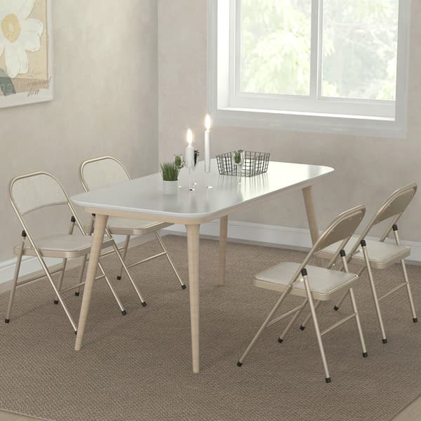 Fällstolsset, 45x46x78 cm, Beige, Stål