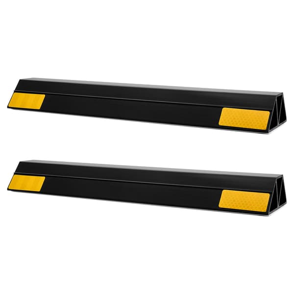 Parkeringsstopper 40,6x9,5x4,5 cm Sort, Kraftig, Reflekterende, PP