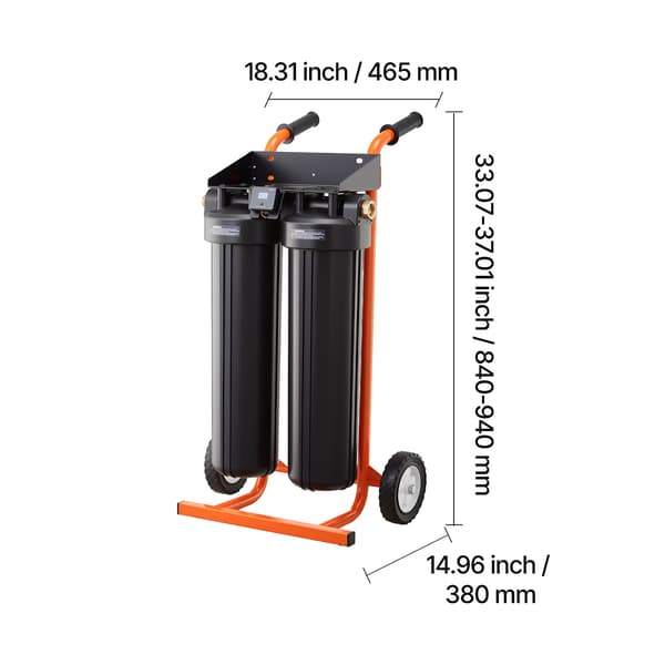 Avjoniserat vattensystem 46,5x38x84–94 cm