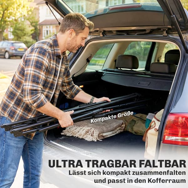 Hængekøjestativ Justerbart Foldbart 290x78x100 cm Sort Stål