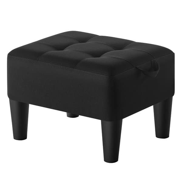 Puf, 40x32x26 cm, Sort, velour