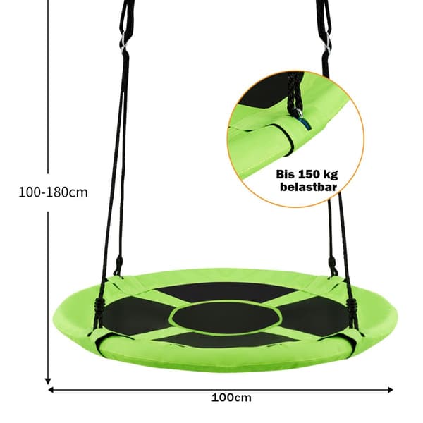 Havegynge, 100 cm, Grøn - materiale: stålrør, oxford , Star