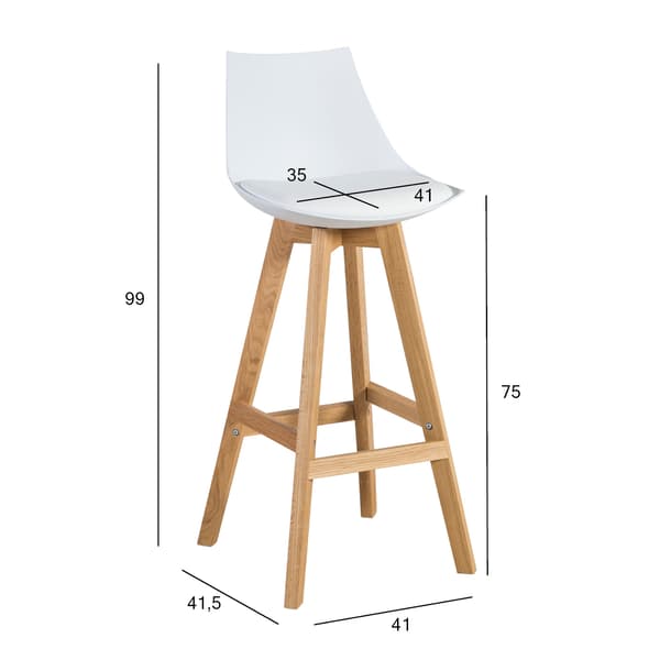 Barstol SONJA 41x41,5x99 cm vit