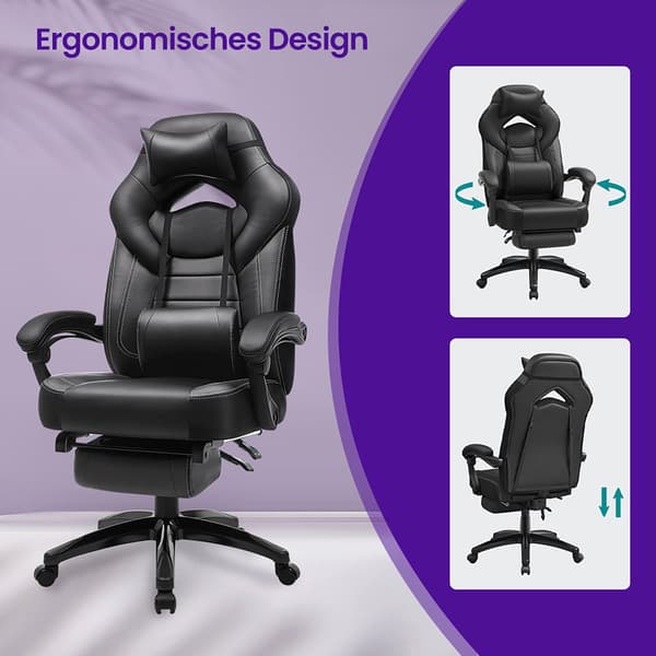 Gamingstol 70x70x122 cm Sort
