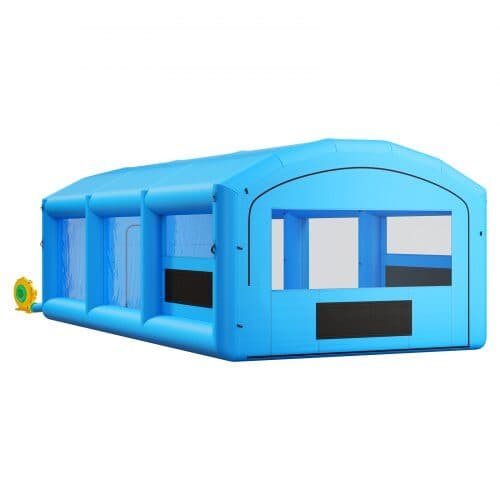 Uppblåsbar målningsbås 8,5x4,5x3 m blå