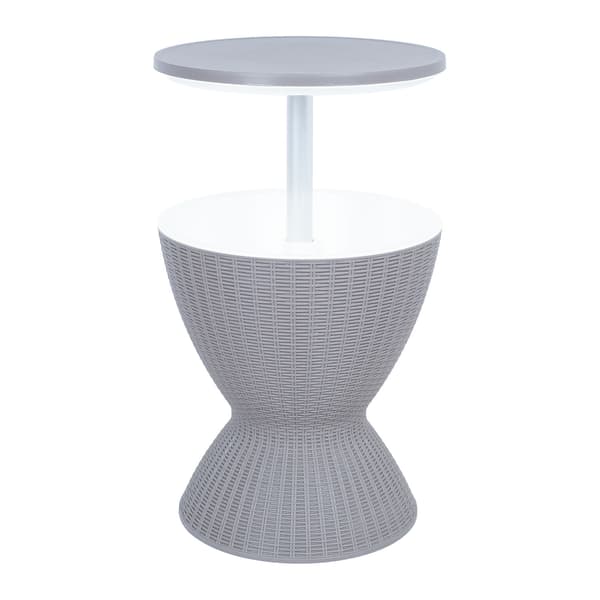Barset BELLE 48x48x57,5/82 cm Grå plast