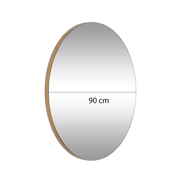 Vægspejl, kuldne, 90 cm, guldfarvet