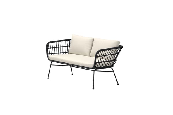 Lounge Sofa Isola 120x52 cm Sort, rattan