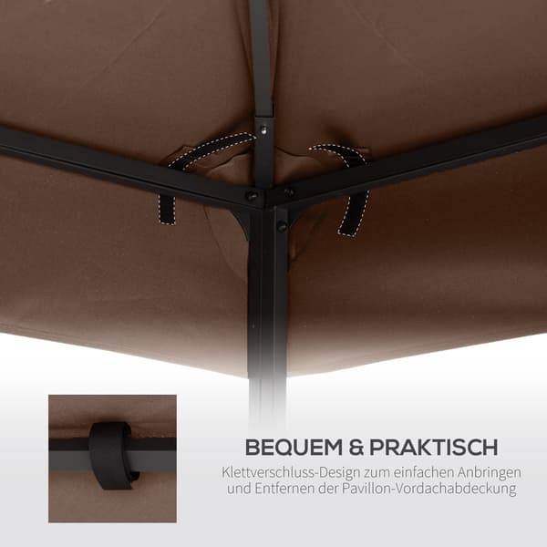 Pavillon erstatningsdug, 300x300 cm, Brun