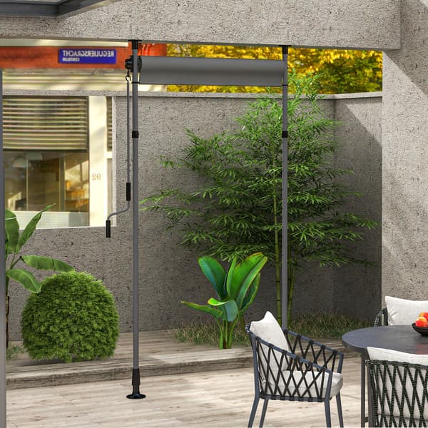 Vertikal markise, 150x220-310 cm, mørkegrå