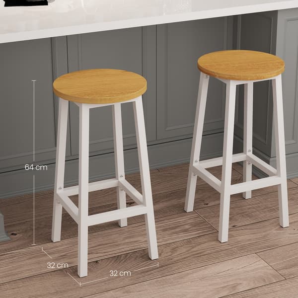Barstolset, 32x65 cm, Beige, Stål