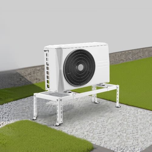 Mini Split Golvstativ, 90x50x30 cm, Vit, Justerbart Stål