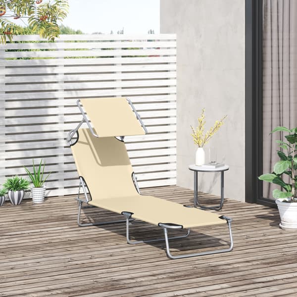 Solstol, 187x58x36 cm, Beige