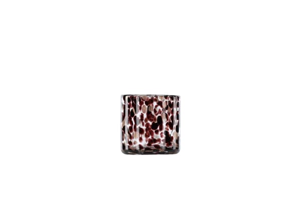 Lanterne Glora 8x8 cm Sort Glas