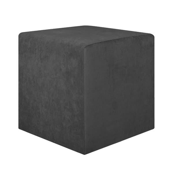 Puf 45x45x45 cm mørkegrå polyester