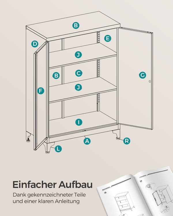 Metallagerkabinet 60,1x40,2x99 cm blæk sort