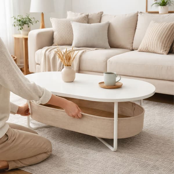 Soffbord, Ovalt, Beige, Kodustaar