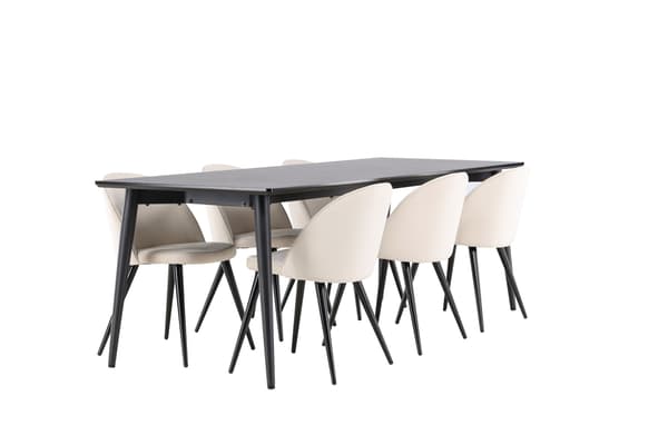 Spisebord Ellis 230x85 cm Sort