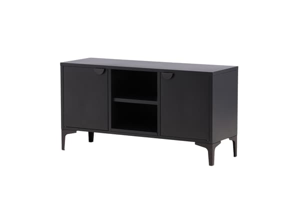 TV-bord PIRING, sort, stål