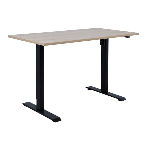 Skrivebord ERGO 140x70x71-121 cm Hickory/Sort