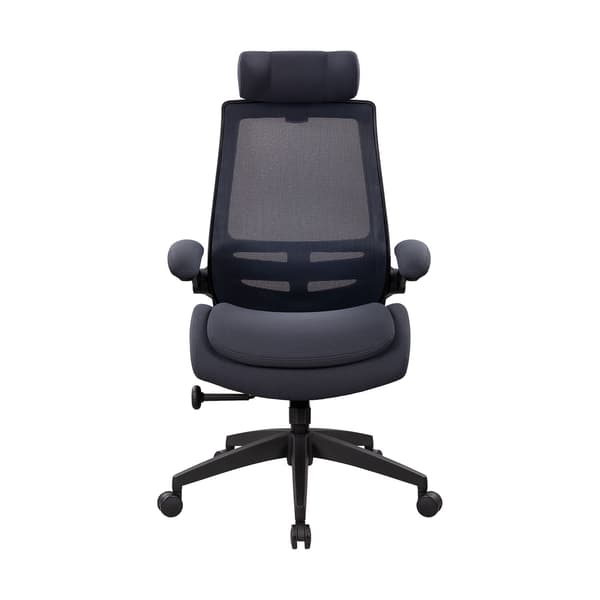 Kontorstol Danica 66x70x122–130 cm Mørkegrå/Sort