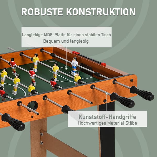 Bordfodboldbord 84,5x40x61,2 cm Sort, Rustfrit Stål