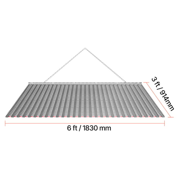 Dragharv 183x91,4x1 cm Galvaniserat Stål