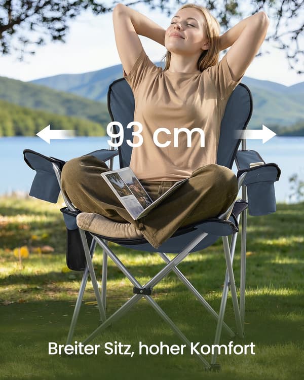Campingstol 61x93x108 cm Blå