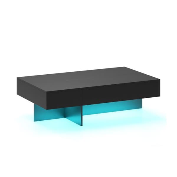 Sofabord med 3 skuffer 120x70x35 cm sort