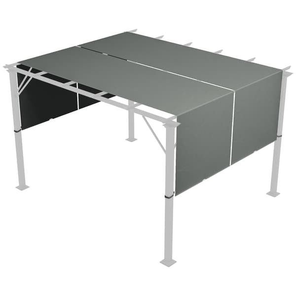 Udskiftningsdug til pergola, 300x300 cm, mørkegrå, polyester