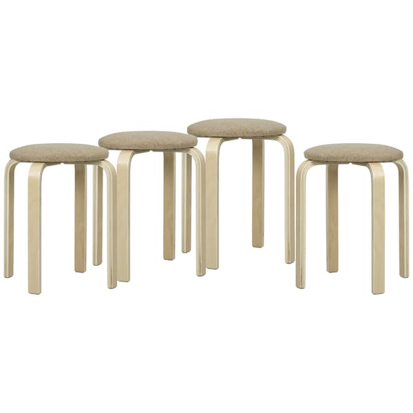 Pallset 4 delar 40x45 cm Khaki Trä