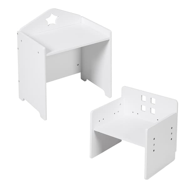 Barnbord och stolsset, 48,5x38x30 cm, Vit, MDF, Kodustaar
