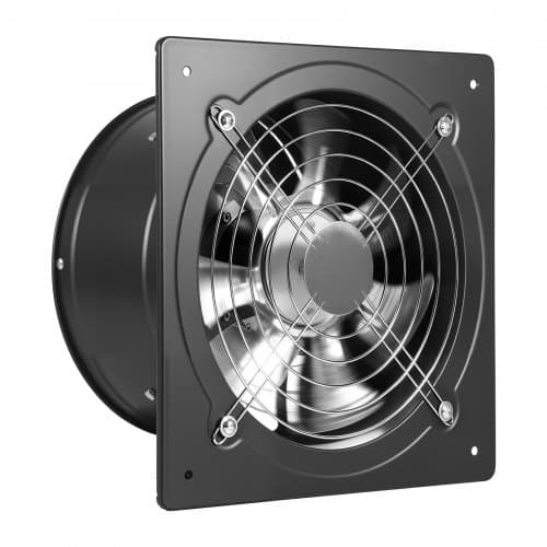 Udsugningsventilator, 30x30x16 cm, Sort, stål