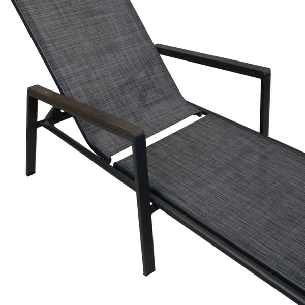 Däckstol DELGADO 63,5x195x29/96 cm Grå