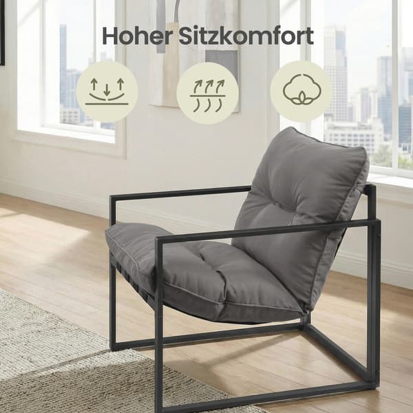 Utemöbelset 60x68x67 cm Grå Stålram